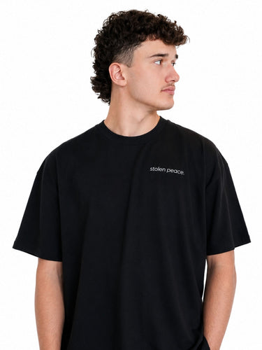 Halftone SP Print T-shirt - Black