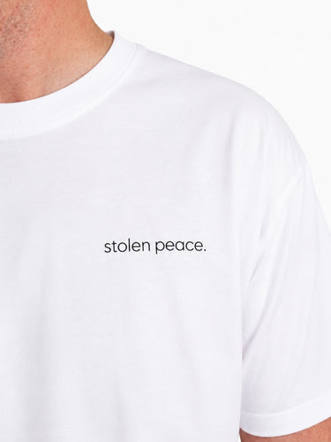 Halftone Finger Print T-shirt - White