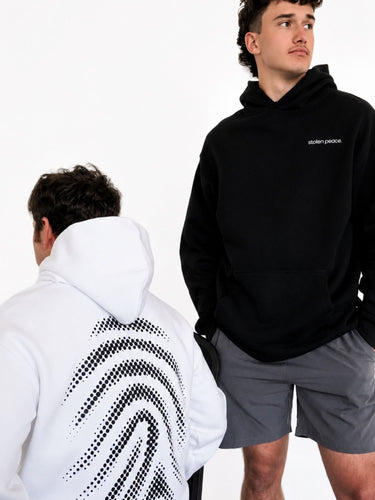 Signature Half Tone Hoodie - White