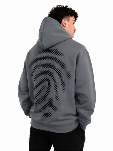 Signature Half Tone Hoodie - Dark Gray