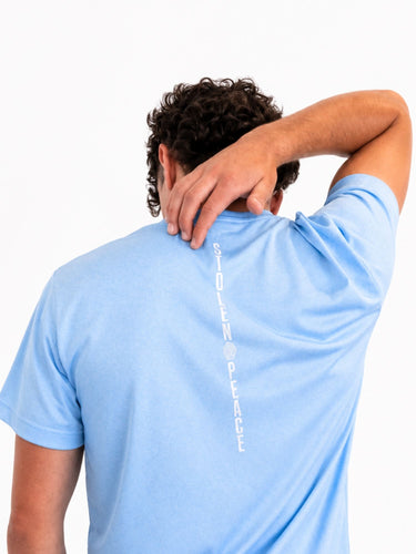 No Rest Performance T-Shirt - Light Blue Melange