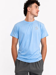 No Rest Performance T-Shirt - Light Blue Melange