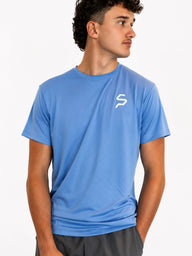 No Rest Performance T-Shirt - Mid Blue