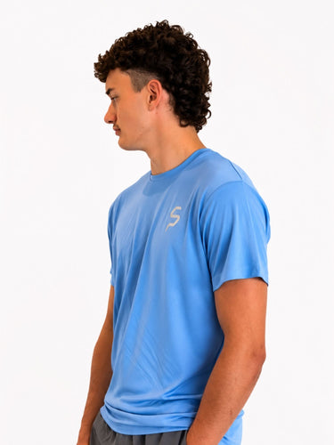 No Rest Performance T-Shirt - Mid Blue