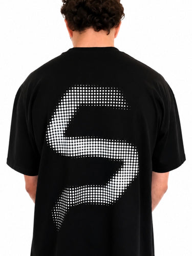 Halftone SP Print T-shirt - Black