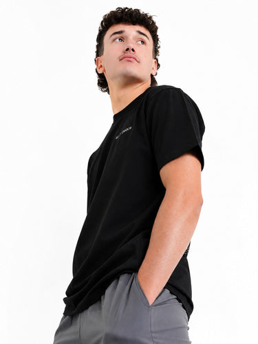 Halftone Finger Print T-shirt - Black