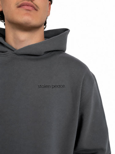 Signature Half Tone Hoodie - Dark Gray
